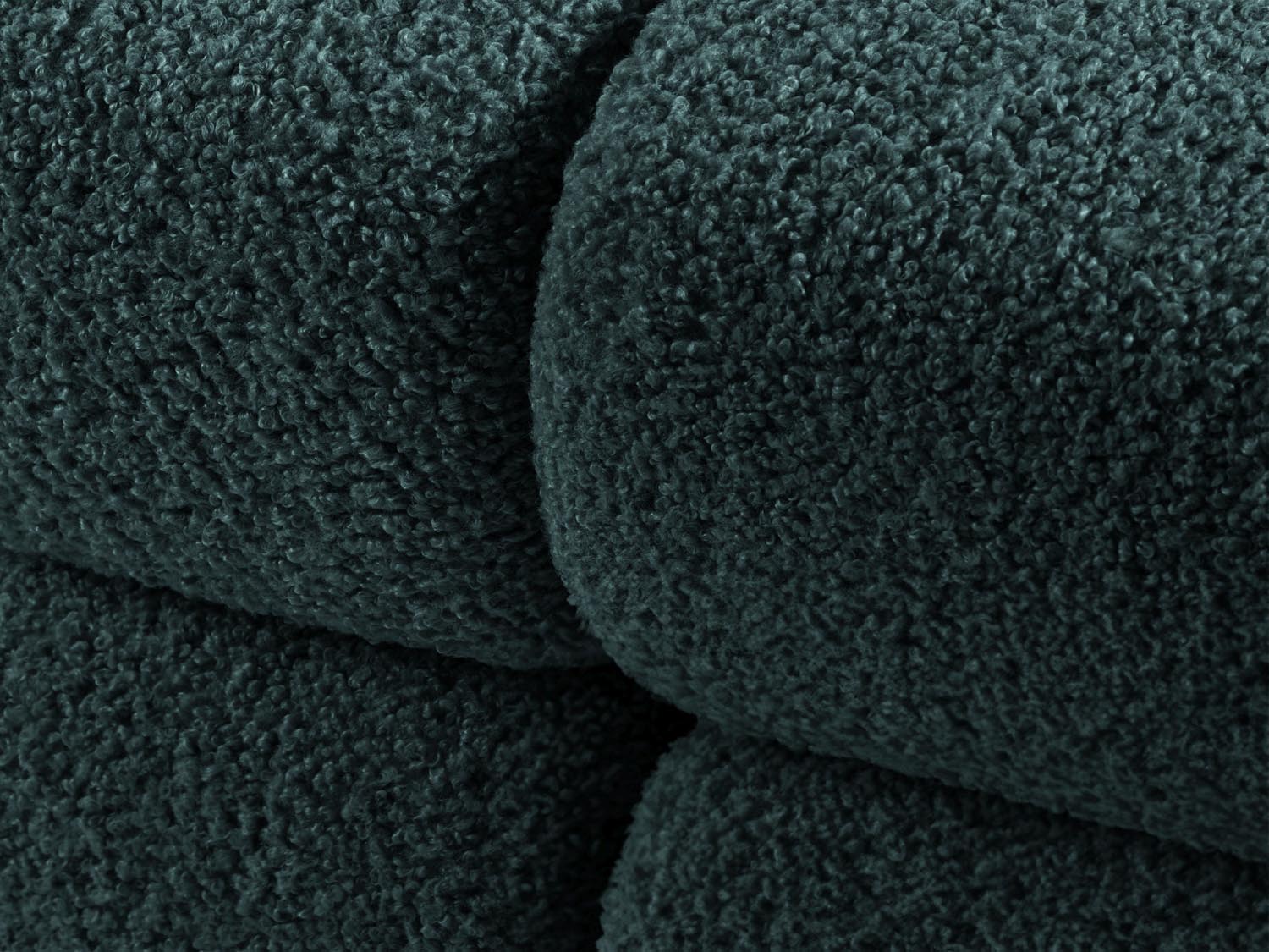 Elegantes Bellis Boucle Modul rechts, 1-Sitzer in trendigem Petrol, ideal für individuelle Sofa-Arrangements von Micadoni.
