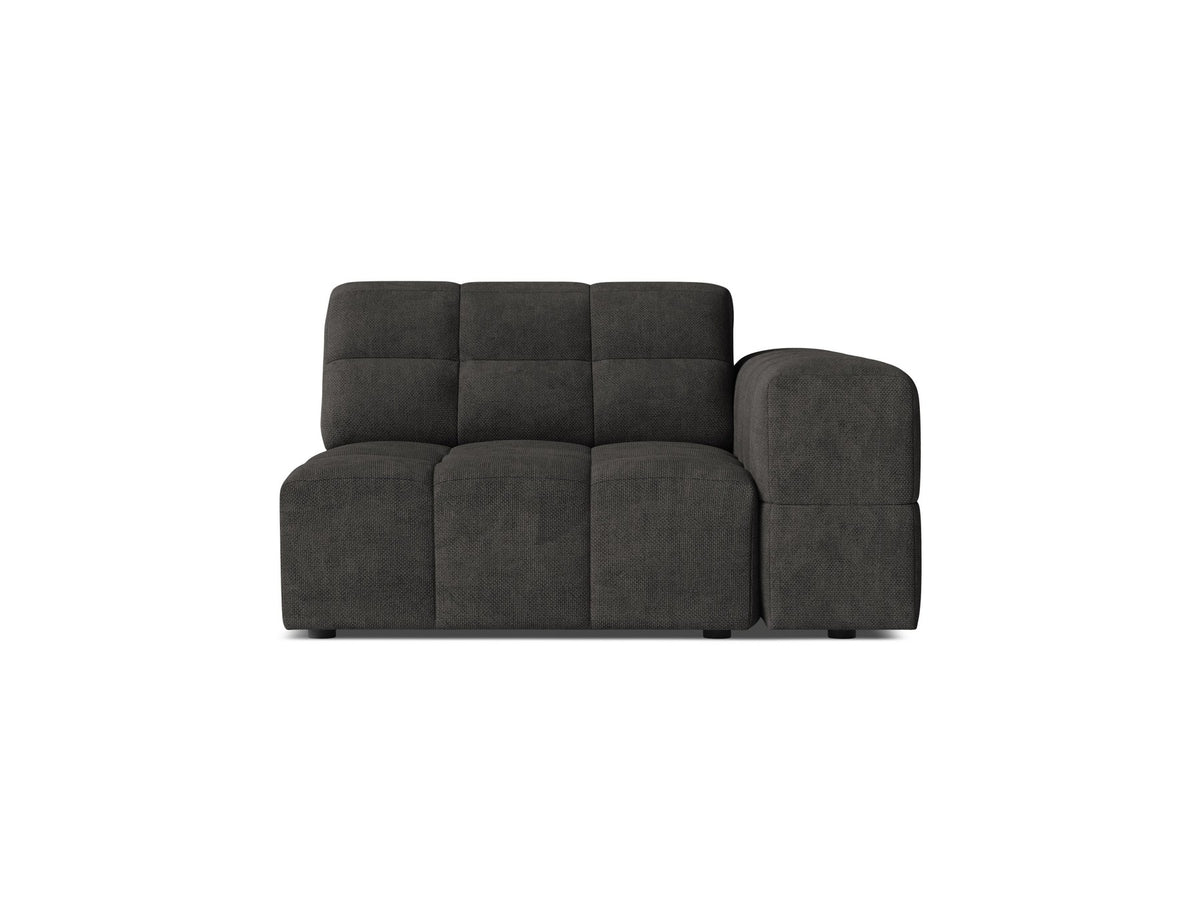 Modulares Sofa Jennifer von Micadoni in leichtem Beige mit Eden-Stoff, schwarzen Kunststoffbeinen und rechter Ausrichtung.