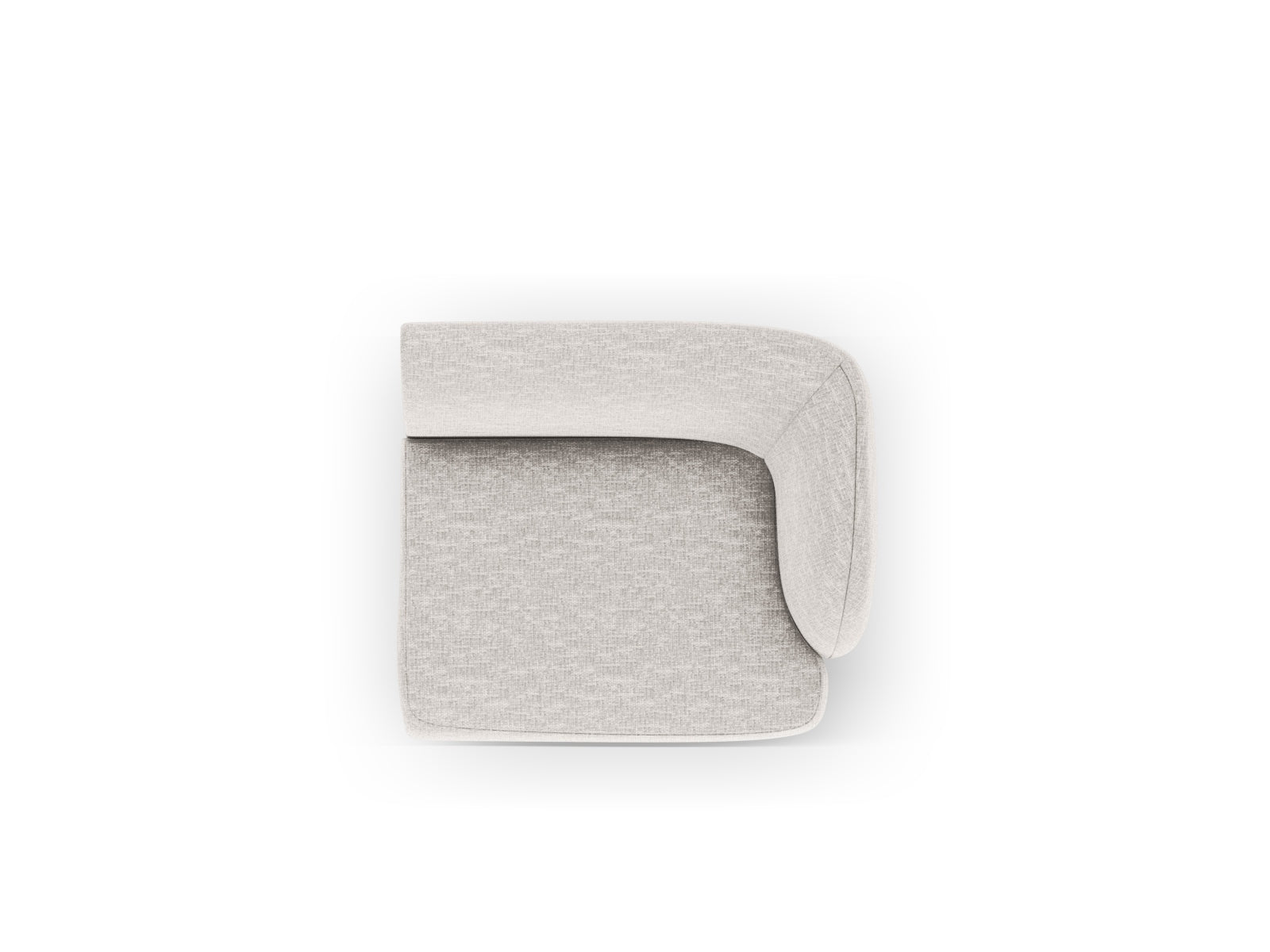 Eleganter rechter 1-Sitzer Miley Modul in Silver-Eden, ideal für kreative Raumlösungen und stilvolle Einrichtungsideen.