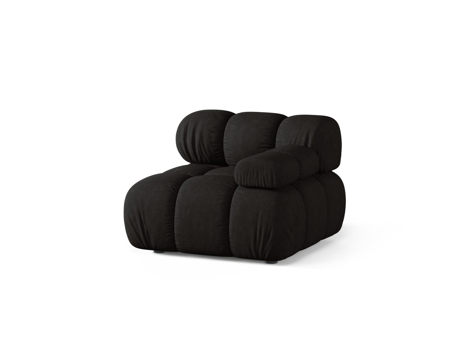 Elegantes 1-Sitzer Modul rechts Bellis in Black-Liberty, ideal für individuelle Wohnkonzepte und stilvolle Einrichtung.