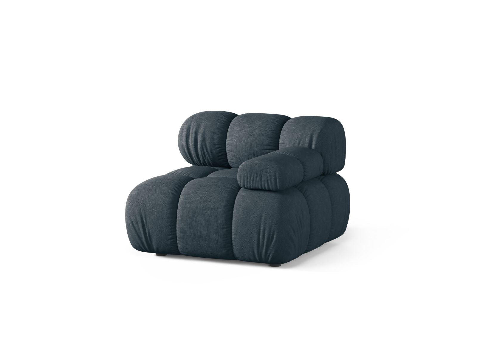 Elegantes 1-Sitzer Modul rechts Bellis in tiefem Petrol, ideal für individuelle Sofa-Gestaltung im modernen Wohnraum.