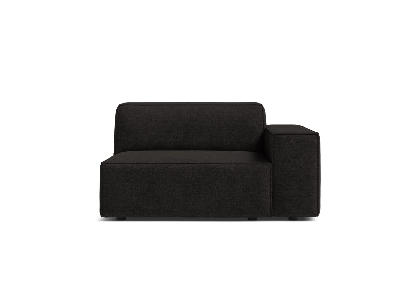 Stylisches 1-Sitzer Modul Rechts Jodie in edlem Schwarz, perfekt für kreative Sofa-Kombinationen und zeitgemäße Einrichtungskonzepte.