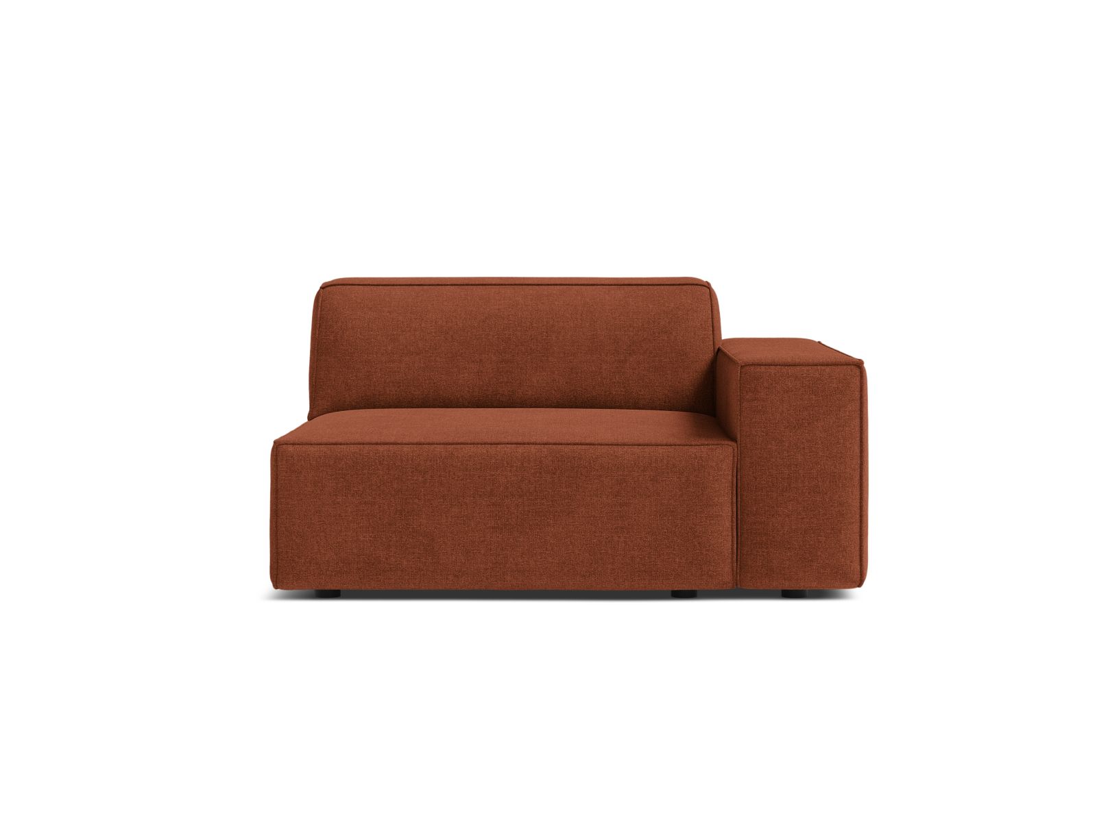 Stylisches 1-Sitzer Modul Rechts Jodie in ansprechendem Brick-Liberty, perfekt für moderne Wohnkonzepte und kreative Raumgestaltungen.
