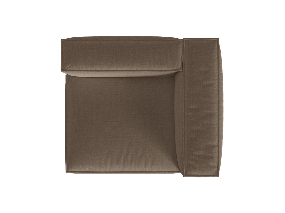 1-Sitzer Modular Sofa rechts Nuria in Cappuccino-Liberty präsentiert im Onlineshop von KAQTU Design AG. Modulares Sofa ist von Micadoni