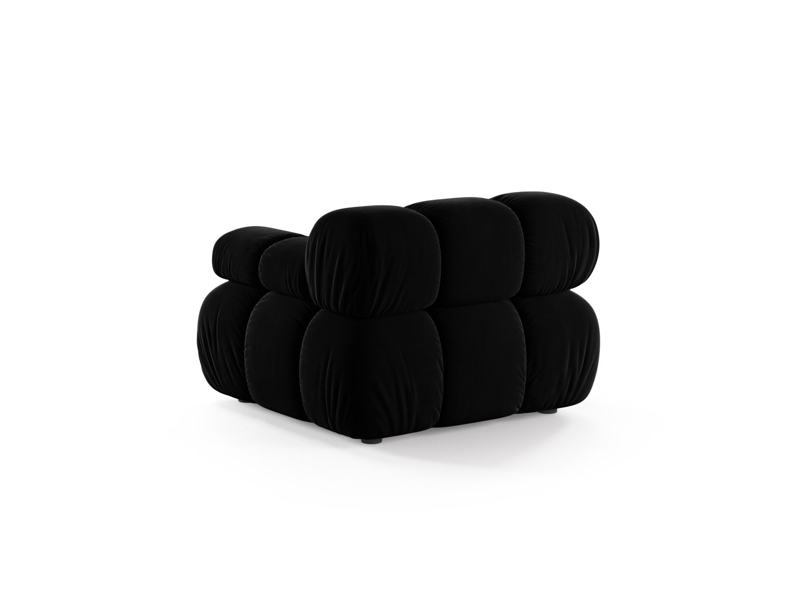 Elegantes 1-Sitzer Modul rechts Bellis in Black-Venus, ideal für individuelle Sofa-Arrangements und moderne Wohnstile.