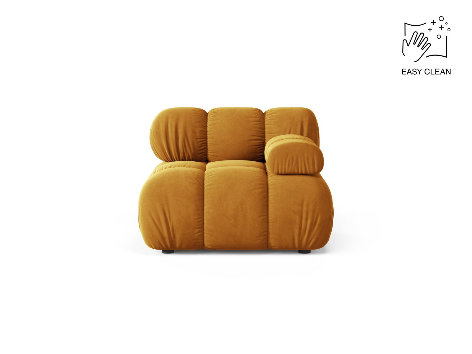1-Sitzer Modul rechts Bellis in Yellow-Venus präsentiert im Onlineshop von KAQTU Design AG. Modulares Sofa ist von Micadoni