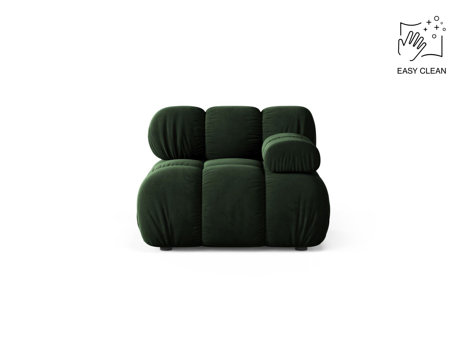 1-Sitzer Modul rechts Bellis in Bottle Green-Venus präsentiert im Onlineshop von KAQTU Design AG. Modulares Sofa ist von Micadoni