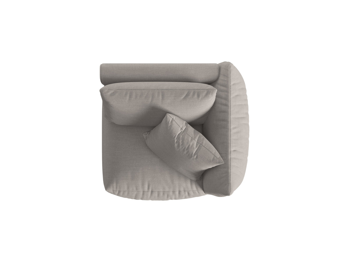 Chris Modul rechts 1 Sitzer in Natural-LINS präsentiert im Onlineshop von KAQTU Design AG. Modulares Sofa ist von Micadoni
