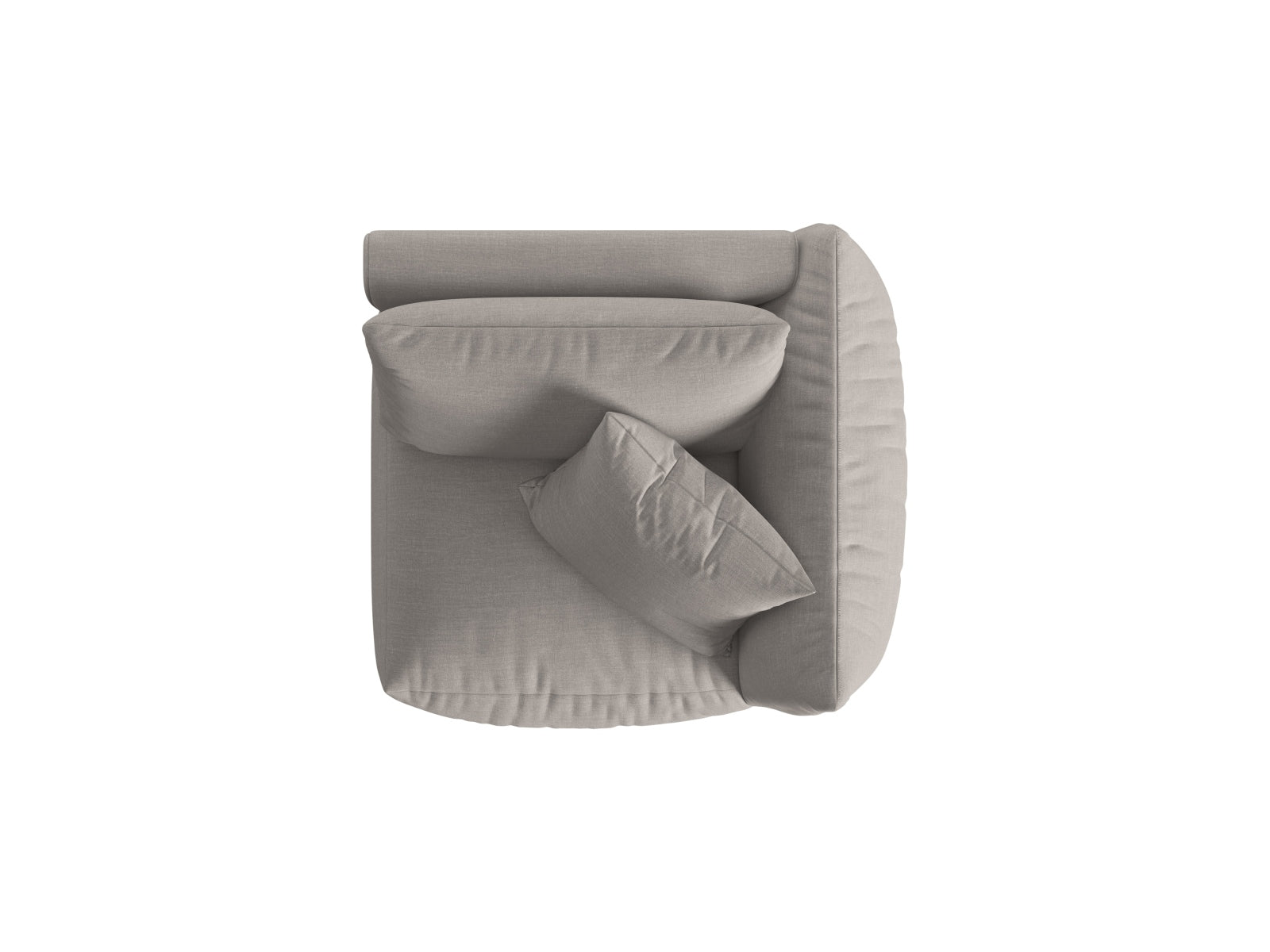 Stylisches 1-Sitzer-Modul "Chris" in Natural-LINS, ideal für kreative Sofa-Kombinationen und zeitgemäße Einrichtung.