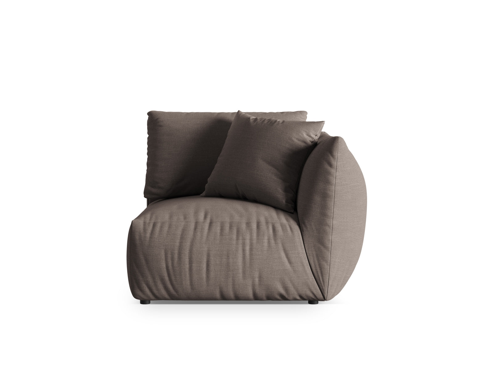 Chris Modul rechts 1 Sitzer in Warm grey-LINS präsentiert im Onlineshop von KAQTU Design AG. Modulares Sofa ist von Micadoni