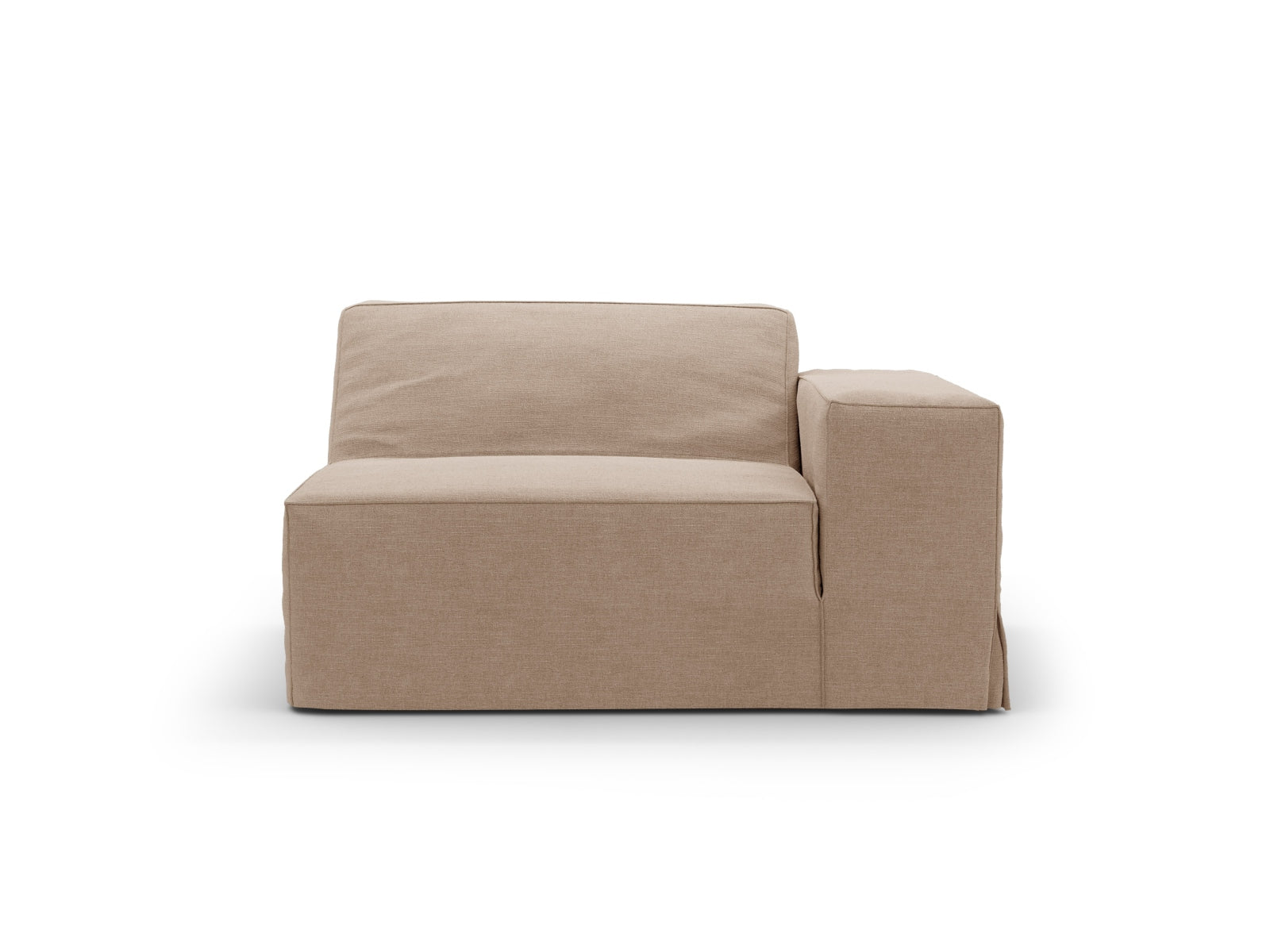 Eleganter Jodie Modul rechts 1 Sitzer in Sandfarbe, Teil des modularen Sofas von Micadoni, ideal für stilvolle Wohnräume.
