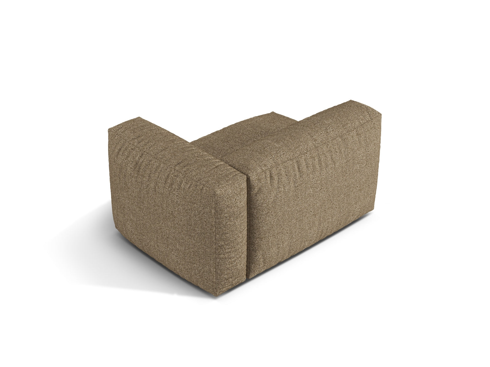 Elegantes 1-Sitzer Sofa Martina Wide rechts in warmem Cappuccino, ideal für stilvolle Wohnräume und entspannte Auszeiten.
