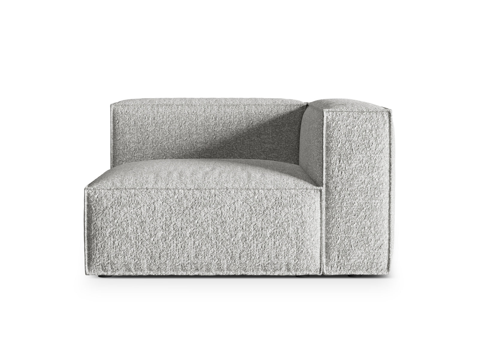 Nuria Boucle rechts Modular Sofa 1 Sitzer in Silver präsentiert im Onlineshop von KAQTU Design AG. Modulares Sofa ist von Micadoni