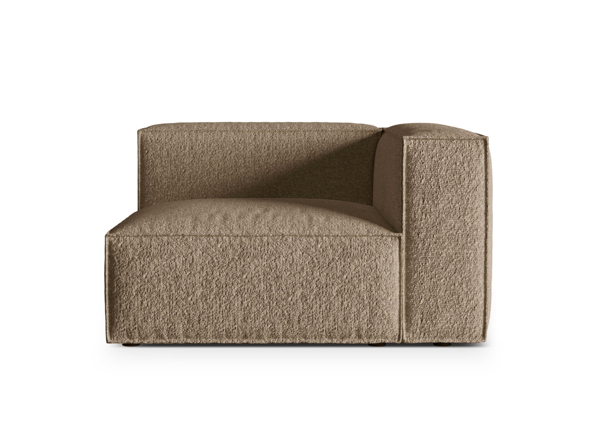 Nuria Boucle rechts Modular Sofa 1 Sitzer in Cappuccino-Monet präsentiert im Onlineshop von KAQTU Design AG. Modulares Sofa ist von Micadoni