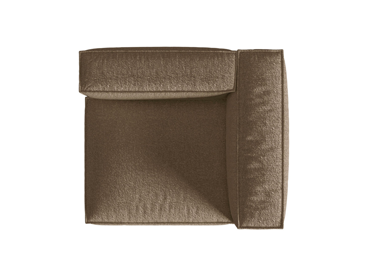 Nuria Boucle rechts Modular Sofa 1 Sitzer in Cappuccino-Monet präsentiert im Onlineshop von KAQTU Design AG. Modulares Sofa ist von Micadoni