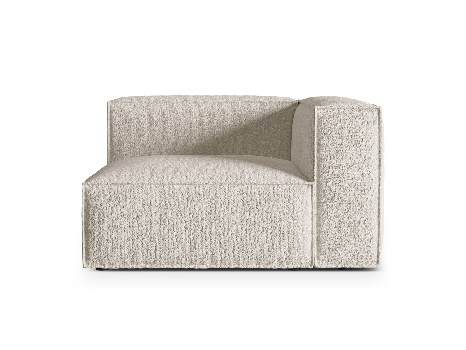Nuria Boucle rechts Modular Sofa 1 Sitzer in Beige präsentiert im Onlineshop von KAQTU Design AG. ist von Micadoni
