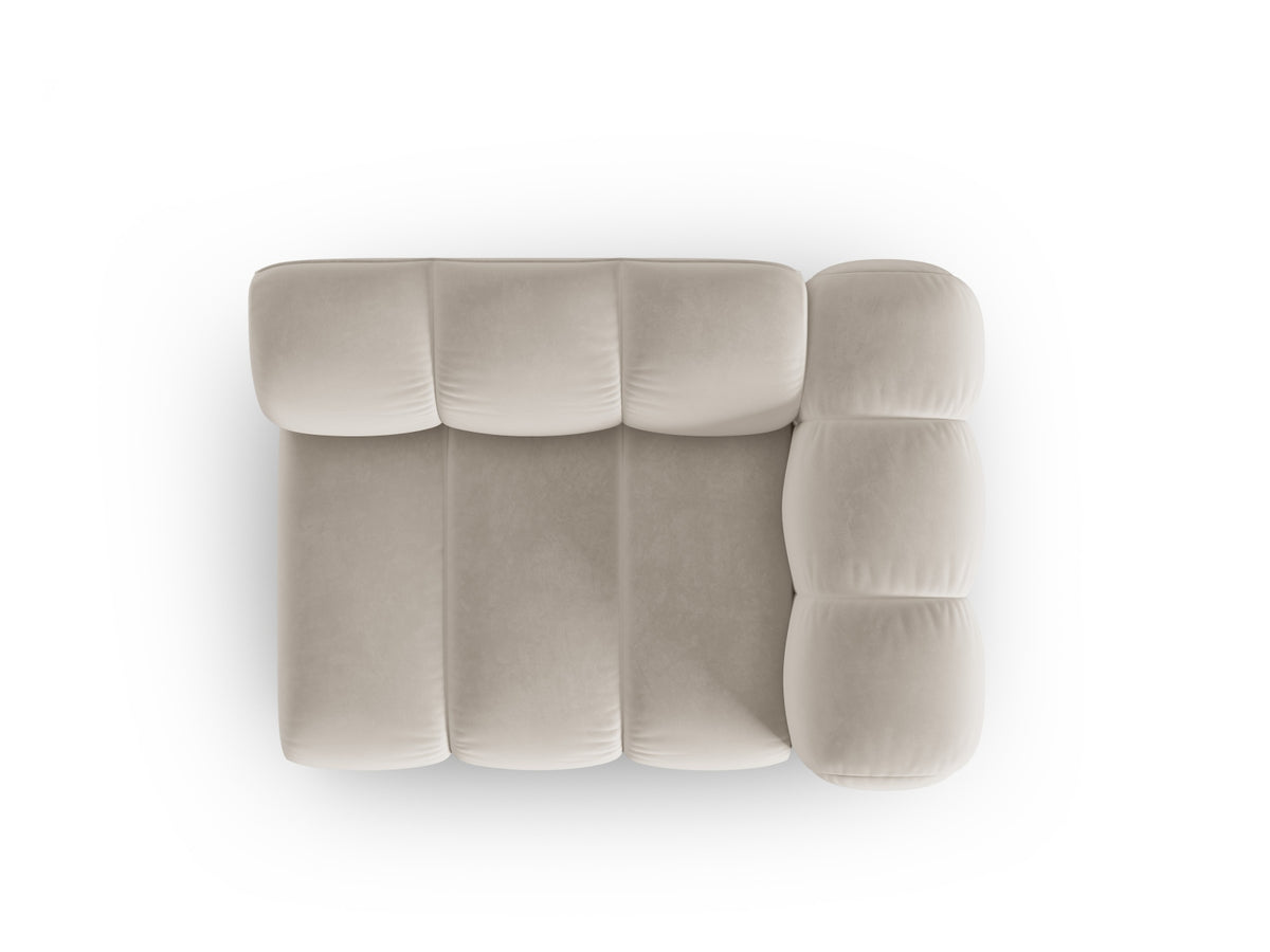 Lupine Velour Modul rechts 1 Sitzer in Beige-Salvador präsentiert im Onlineshop von KAQTU Design AG. Modulares Sofa ist von Micadoni