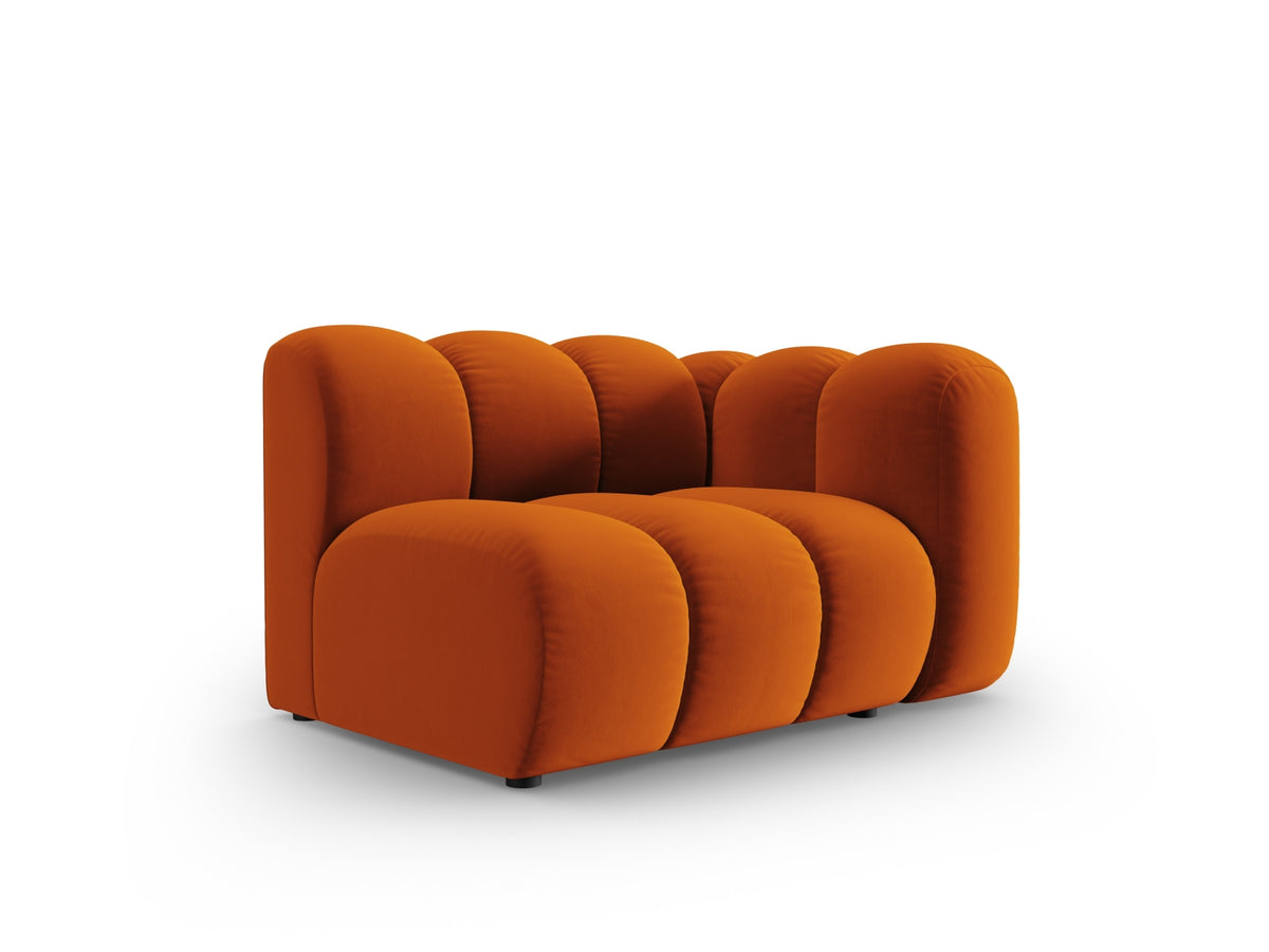 Lupine Velour Modul rechts 1 Sitzer in Terracotta-Salvador präsentiert im Onlineshop von KAQTU Design AG. Modulares Sofa ist von Micadoni