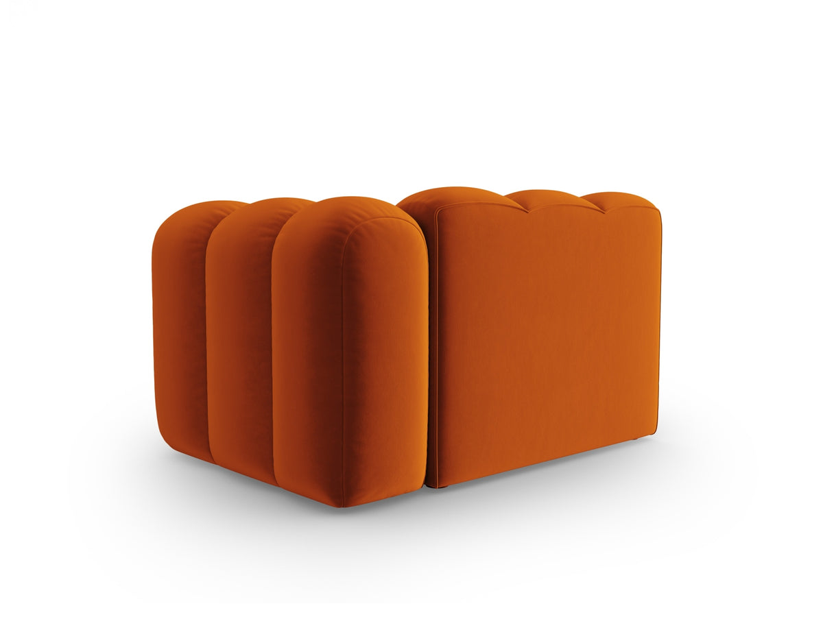 Lupine Velour Modul rechts 1 Sitzer in Terracotta-Salvador präsentiert im Onlineshop von KAQTU Design AG. Modulares Sofa ist von Micadoni
