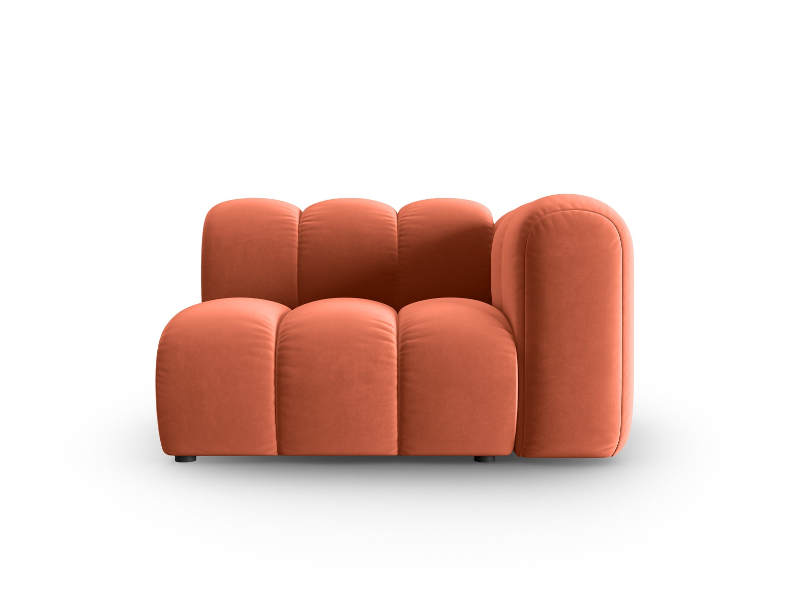 Lupine Velour Modul rechts 1 Sitzer in Coral präsentiert im Onlineshop von KAQTU Design AG. Modulares Sofa ist von Micadoni