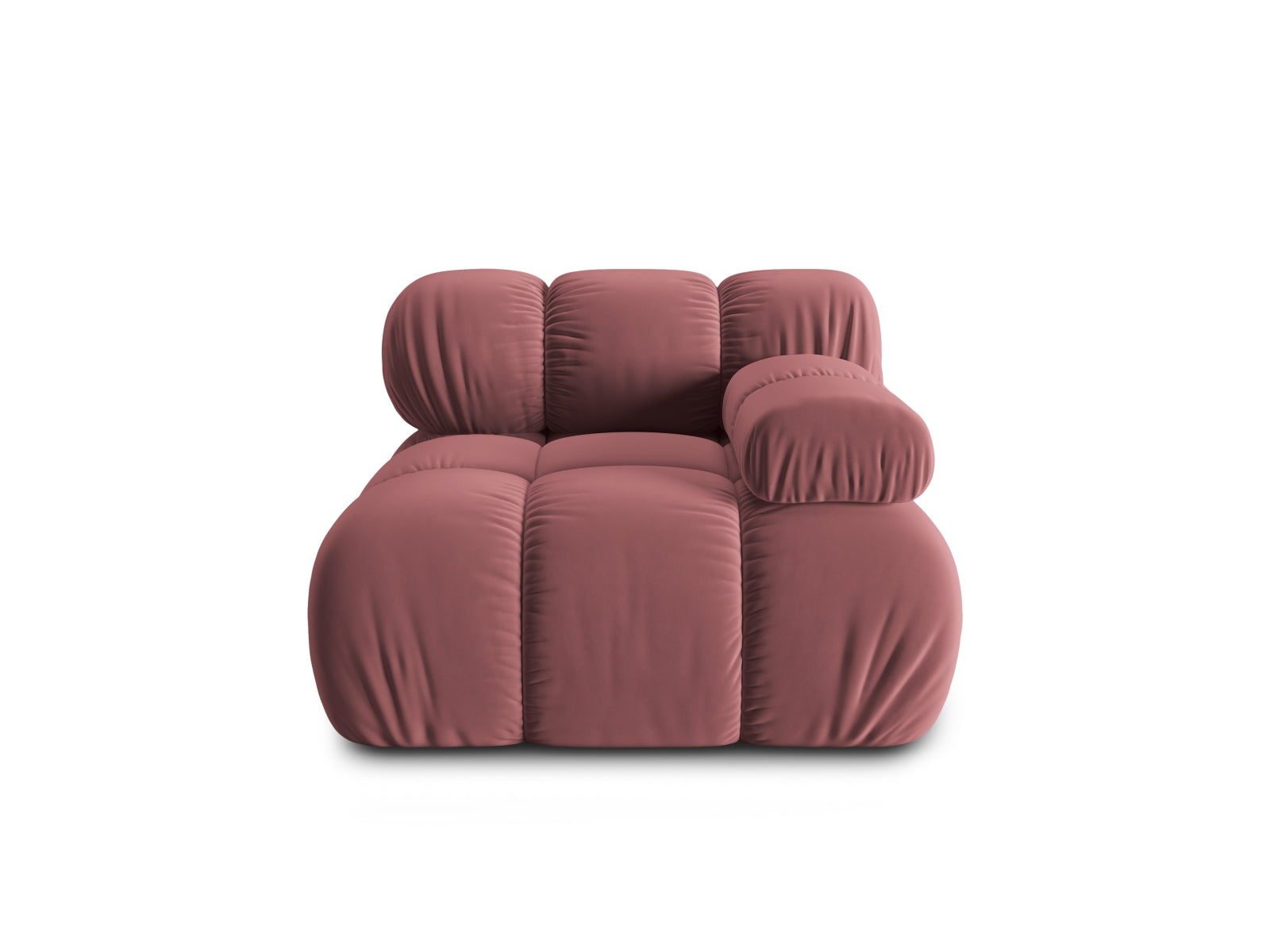 Bellis Velour Modul rechts 1 Sitzer in Pink-Bluvel präsentiert im Onlineshop von KAQTU Design AG. Modulares Sofa ist von Micadoni