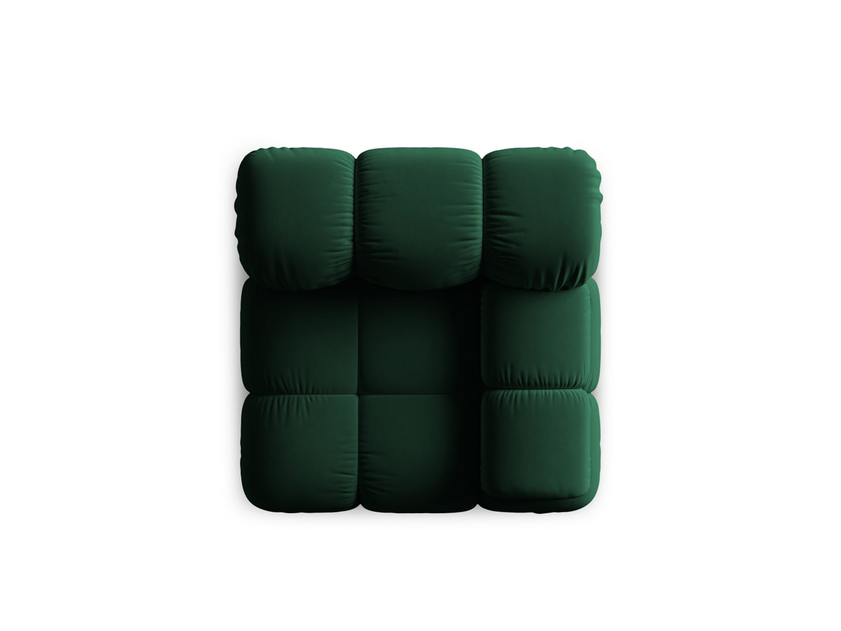 Bellis Velour Modul rechts 1 Sitzer in Bottle Green-Bluvel präsentiert im Onlineshop von KAQTU Design AG. Modulares Sofa ist von Micadoni