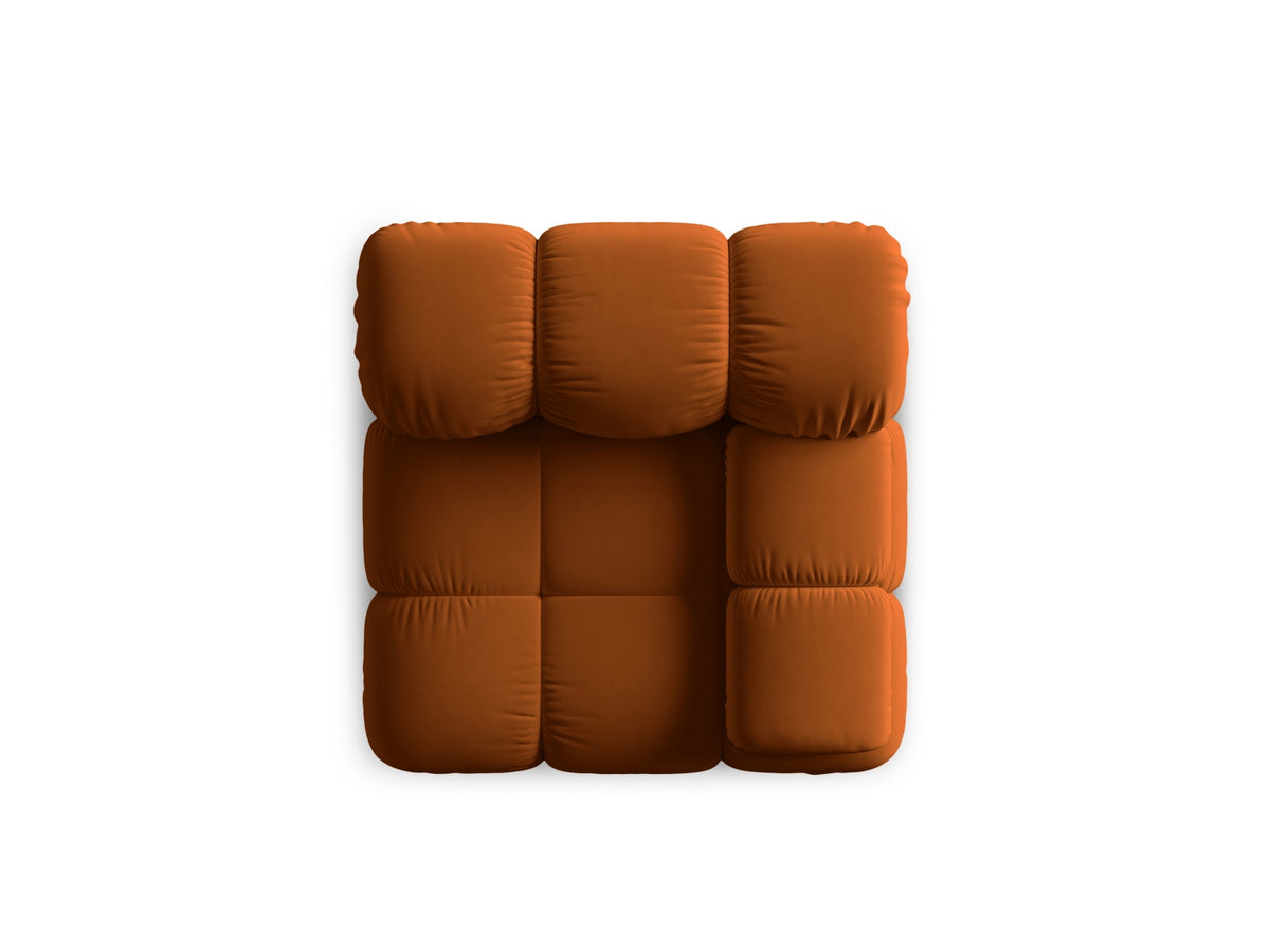 Bellis Velour Modul rechts 1 Sitzer in Terracotta-Bluvel präsentiert im Onlineshop von KAQTU Design AG. Modulares Sofa ist von Micadoni