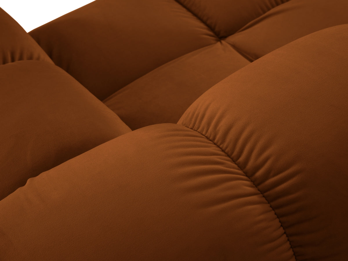 Bellis Velour Modul rechts 1 Sitzer in Terracotta-Bluvel präsentiert im Onlineshop von KAQTU Design AG. Modulares Sofa ist von Micadoni