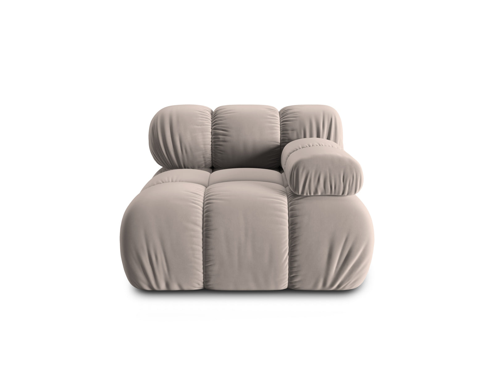Bellis Velour Modul rechts 1 Sitzer in Cappuccino präsentiert im Onlineshop von KAQTU Design AG. Modulares Sofa ist von Micadoni