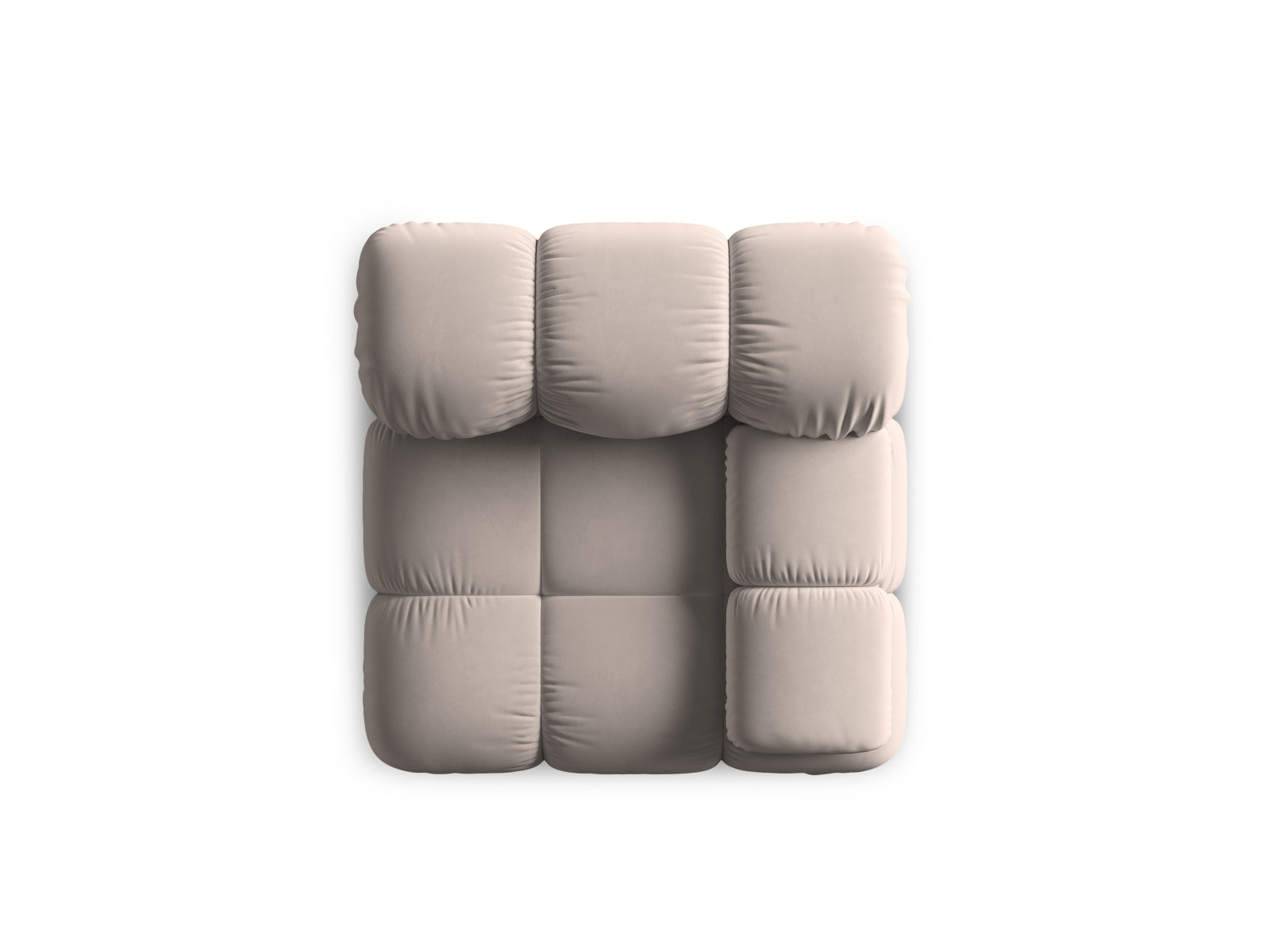 Eleganter Bellis Velour 1-Sitzer rechts in warmem Cappuccino-Bluvel, ideal für individuelle Wohnkonzepte und entspannende Sitzgelegenheiten.