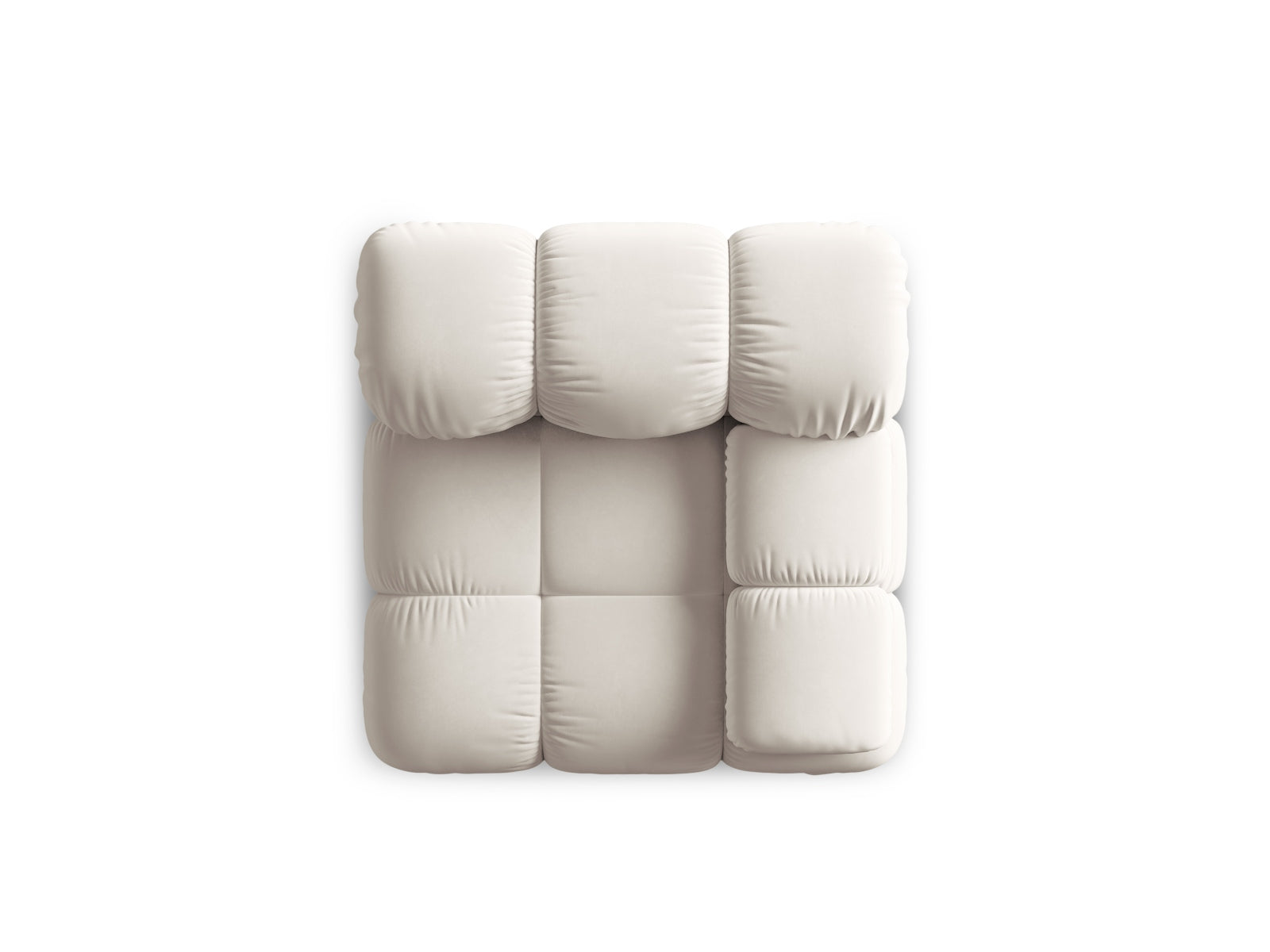 Elegantes Bellis Velour Modul rechts 1 Sitzer in luxuriösem Dunkelbeige, ideal für moderne Wohnkonzepte und stilvolle Einrichtung.