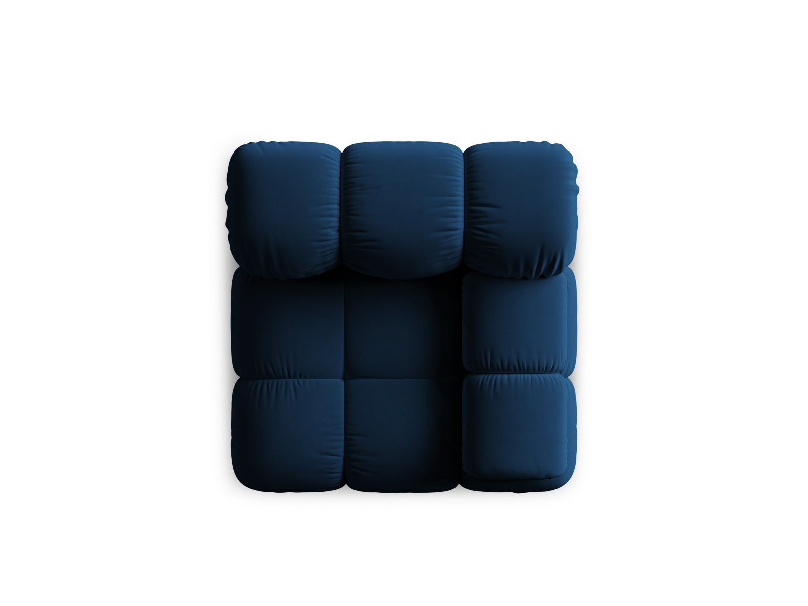 Elegantes Bellis Velour Modul 1 Sitzer in Royal Blue, ideal für stilvolle Wohnräume und kreative Sofa-Layouts.