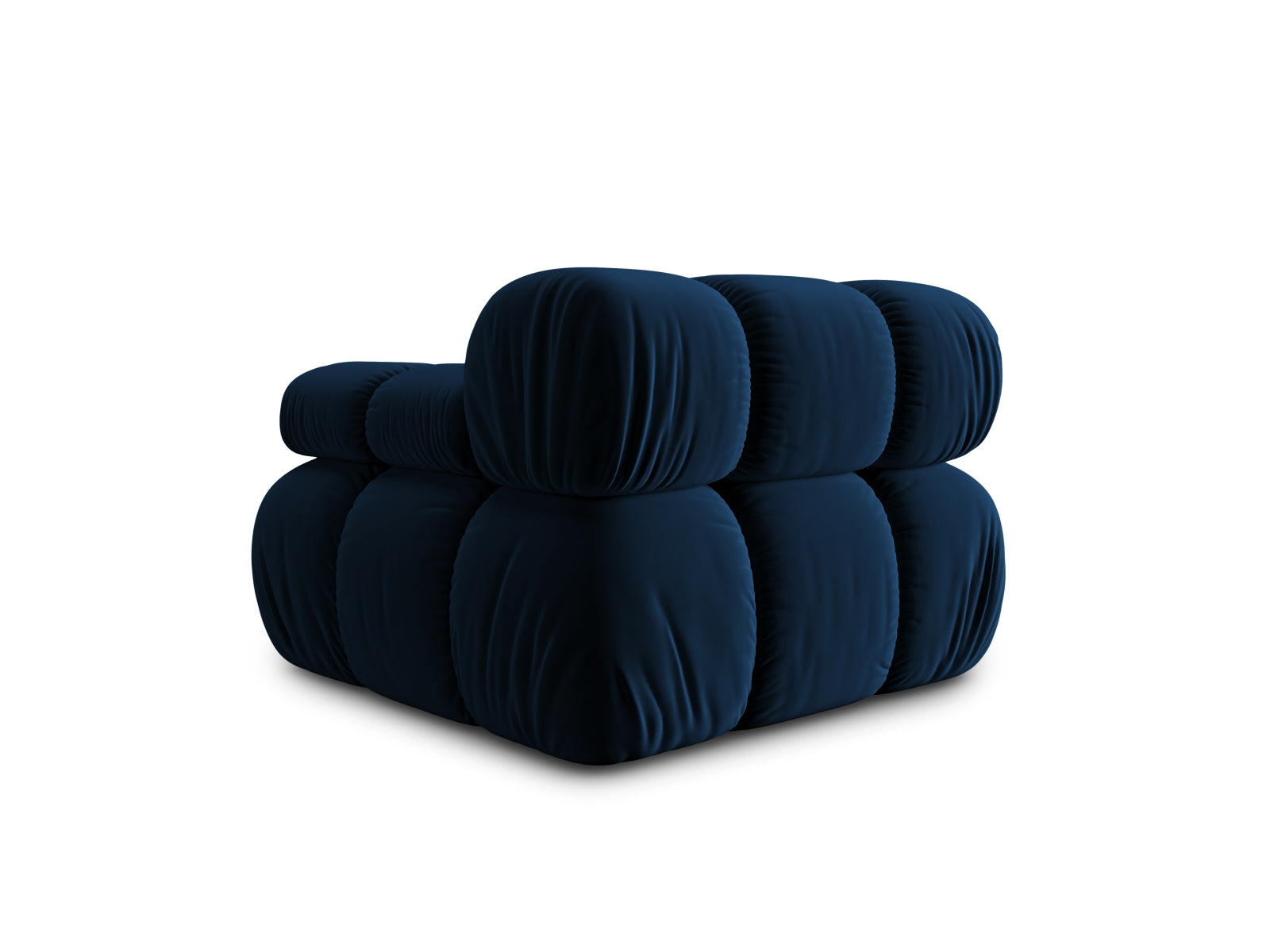 Rechtsseitiges Bellis Velour Modul 1 Sitzer in Royal Blue, perfekt für moderne Wohnkonzepte und individuelle Sitzarrangements.