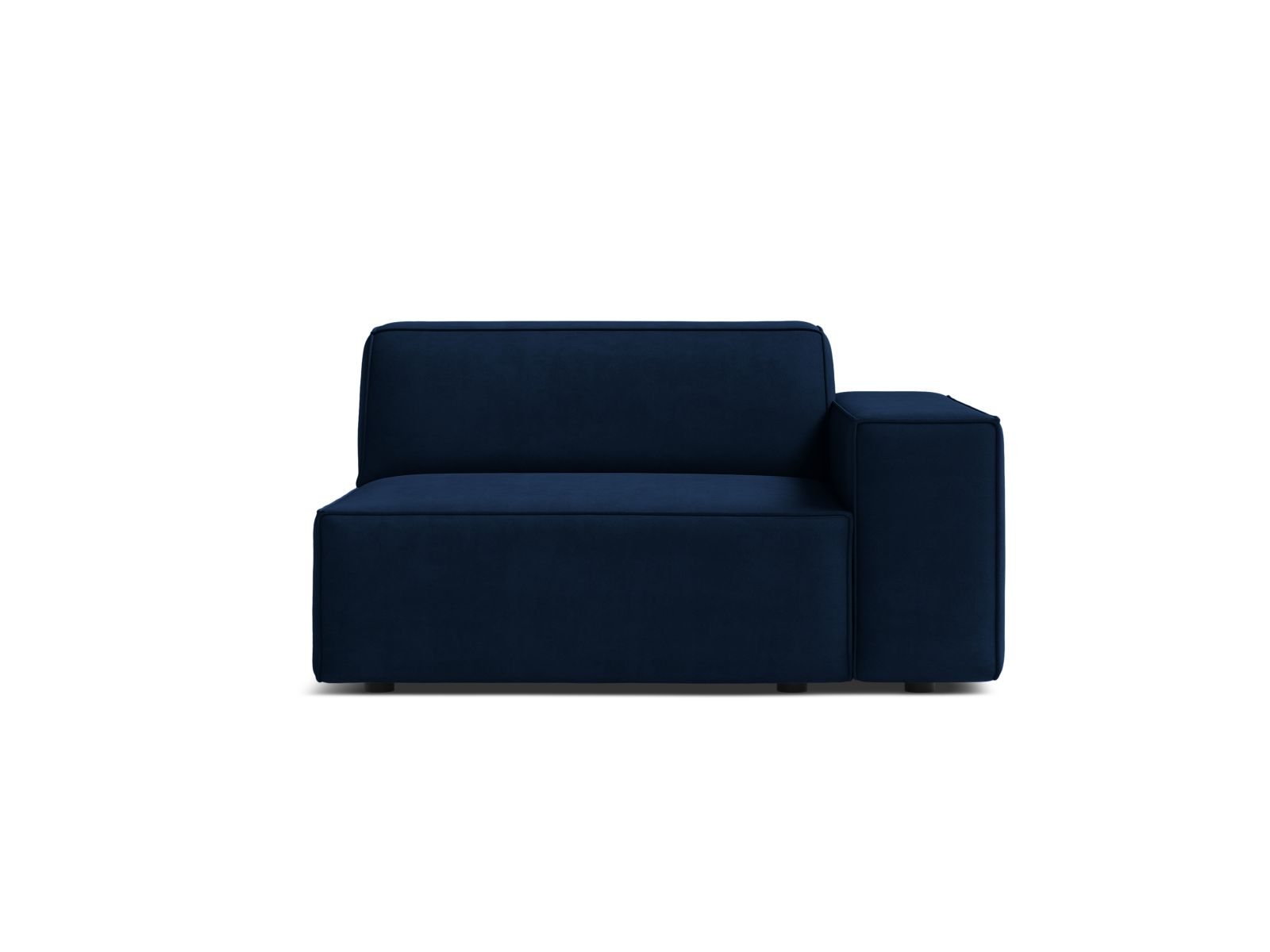 Stylisches 1-Sitzer Modul Rechts Jodie in Royal Blue-Bluvel, perfekt für moderne Wohnkonzepte und individuelle Gestaltungsmöglichkeiten.