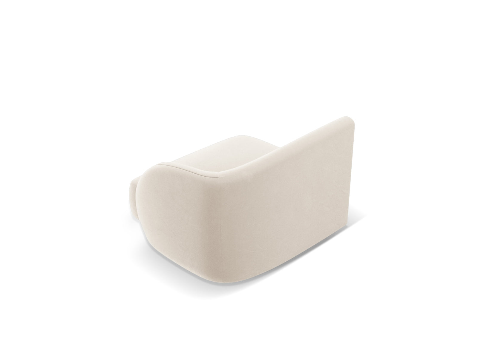 Beige Miley Velour Modul rechts 1 Sitzer, perfekt für moderne Wohnkonzepte und individuelle Sofa-Arrangements.