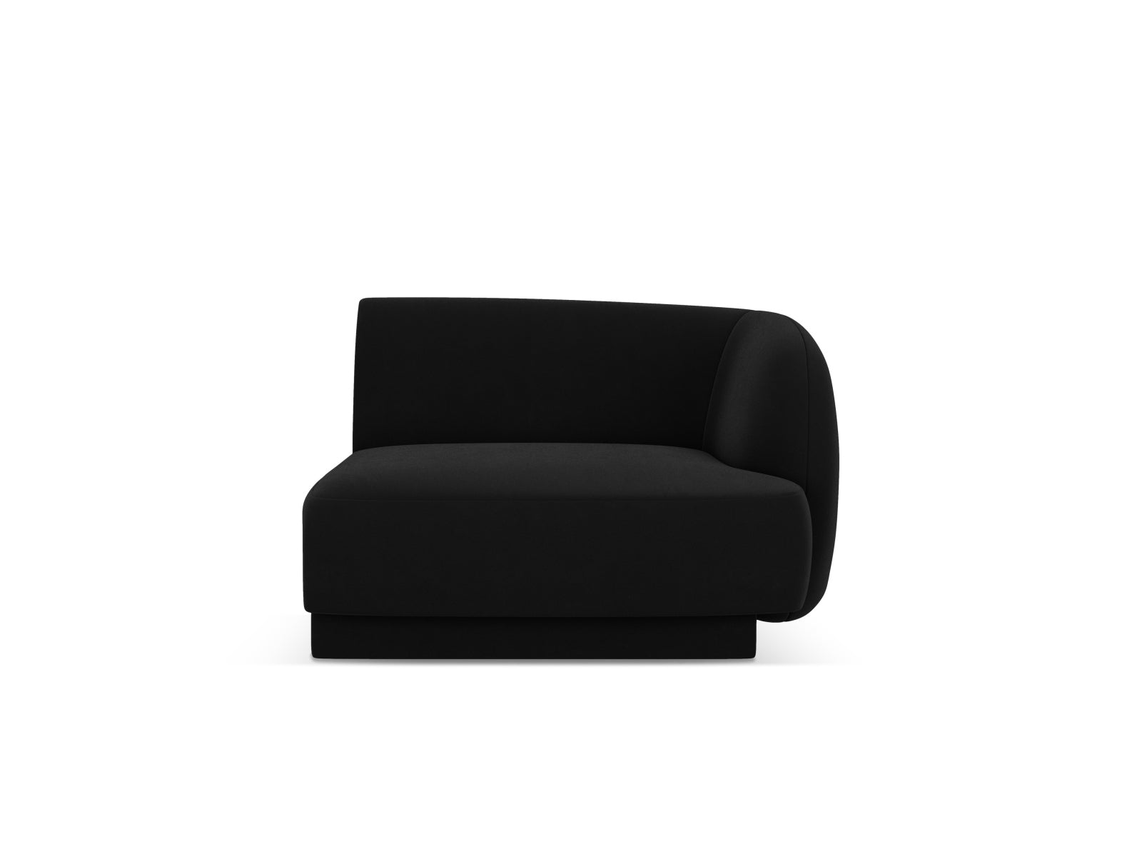 Miley Velour Modul rechts 1 Sitzer in Black präsentiert im Onlineshop von KAQTU Design AG. Modulares Sofa ist von Micadoni