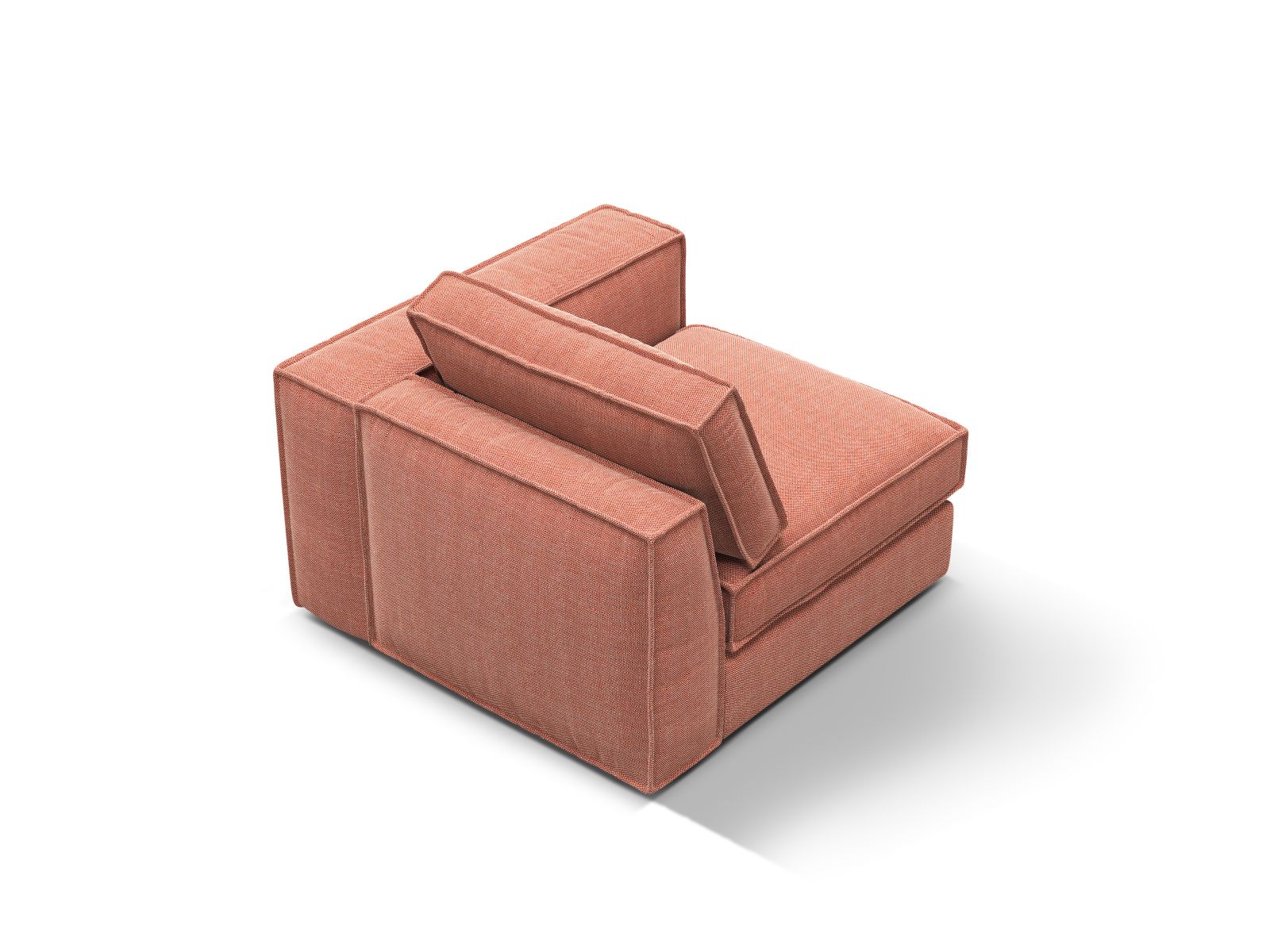 Rechtsseitiges 1-Sitzer Modul Pola von Micadoni, perfekt für individuelle Sofa-Kombinationen. Modernes Design trifft auf erstklassige Verarbeitung.