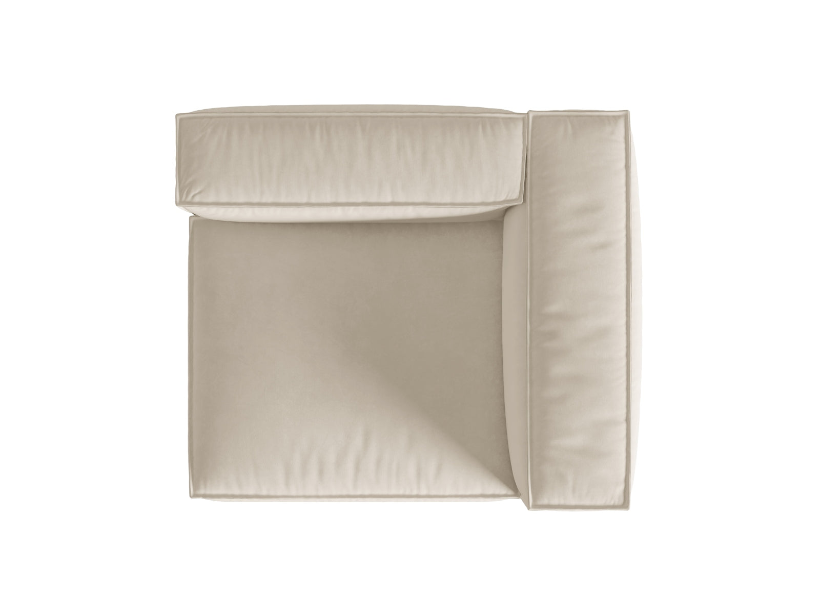 Erleben Sie das stilvolle Nuria Velour Modular Sofa rechts 1 Sitzer von Micadoni – perfekt für moderne Interiors und ultimativen Komfort.