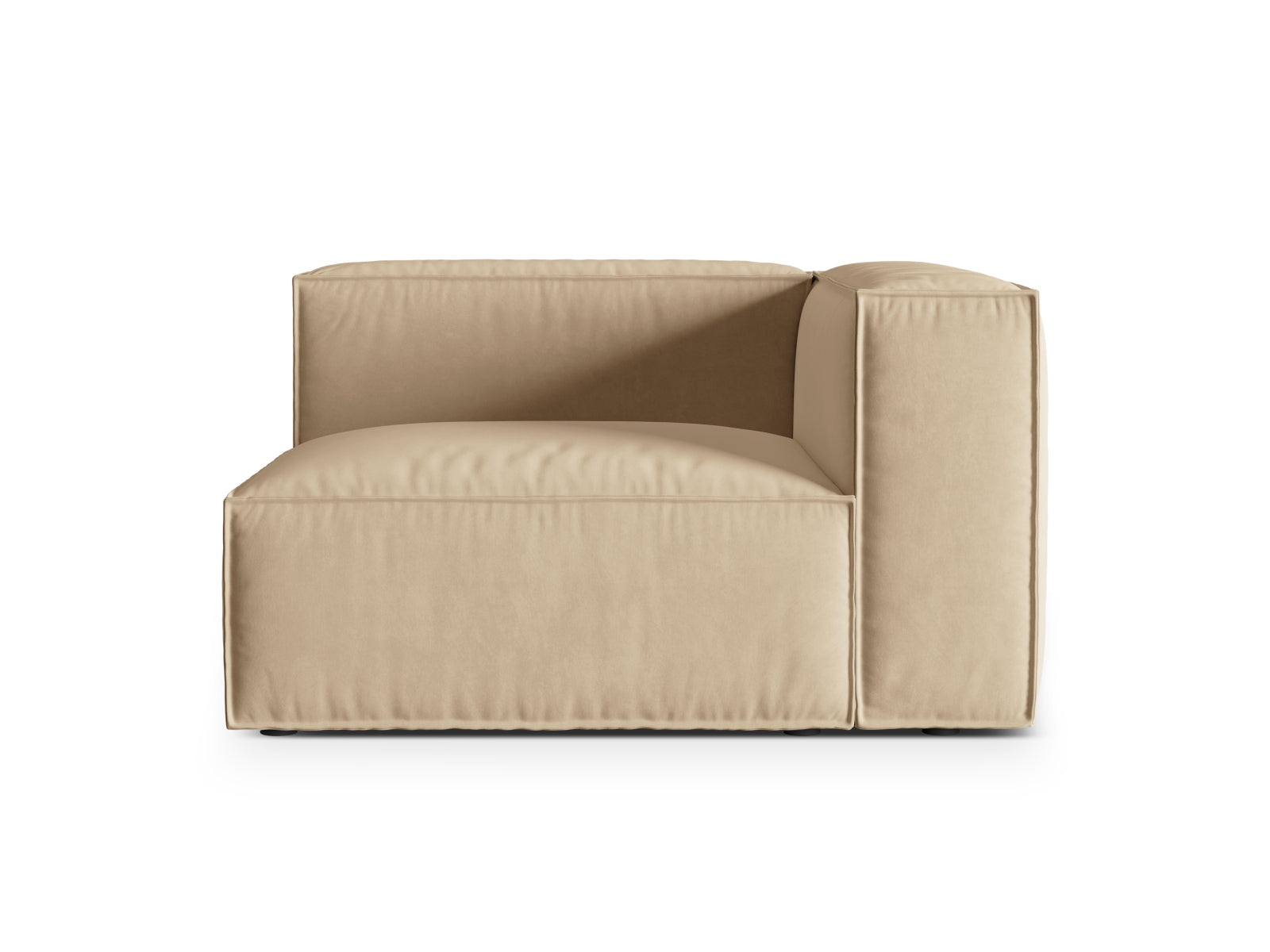 Nuria Velour Modular Sofa rechts 1 Sitzer in Nude präsentiert im Onlineshop von KAQTU Design AG. Modulares Sofa ist von Micadoni