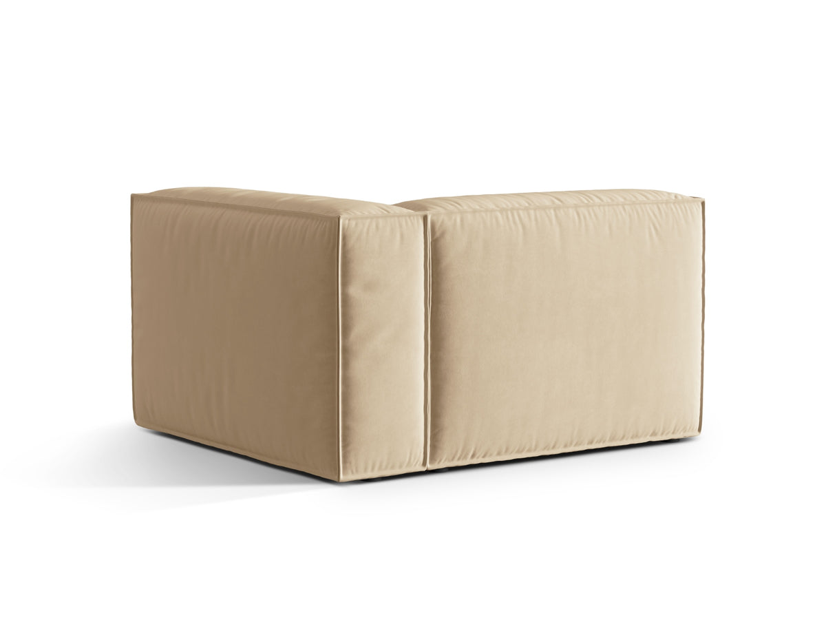 Nuria Velour Modular Sofa rechts 1 Sitzer in Nude-Paris präsentiert im Onlineshop von KAQTU Design AG. Modulares Sofa ist von Micadoni