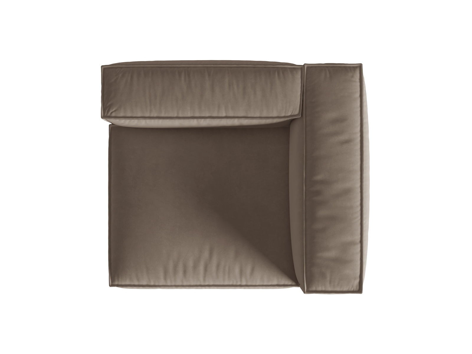 Erleben Sie das stilvolle Nuria Velour Modular Sofa rechts 1 Sitzer von Micadoni – perfekt für moderne Interiors und ultimativen Komfort.