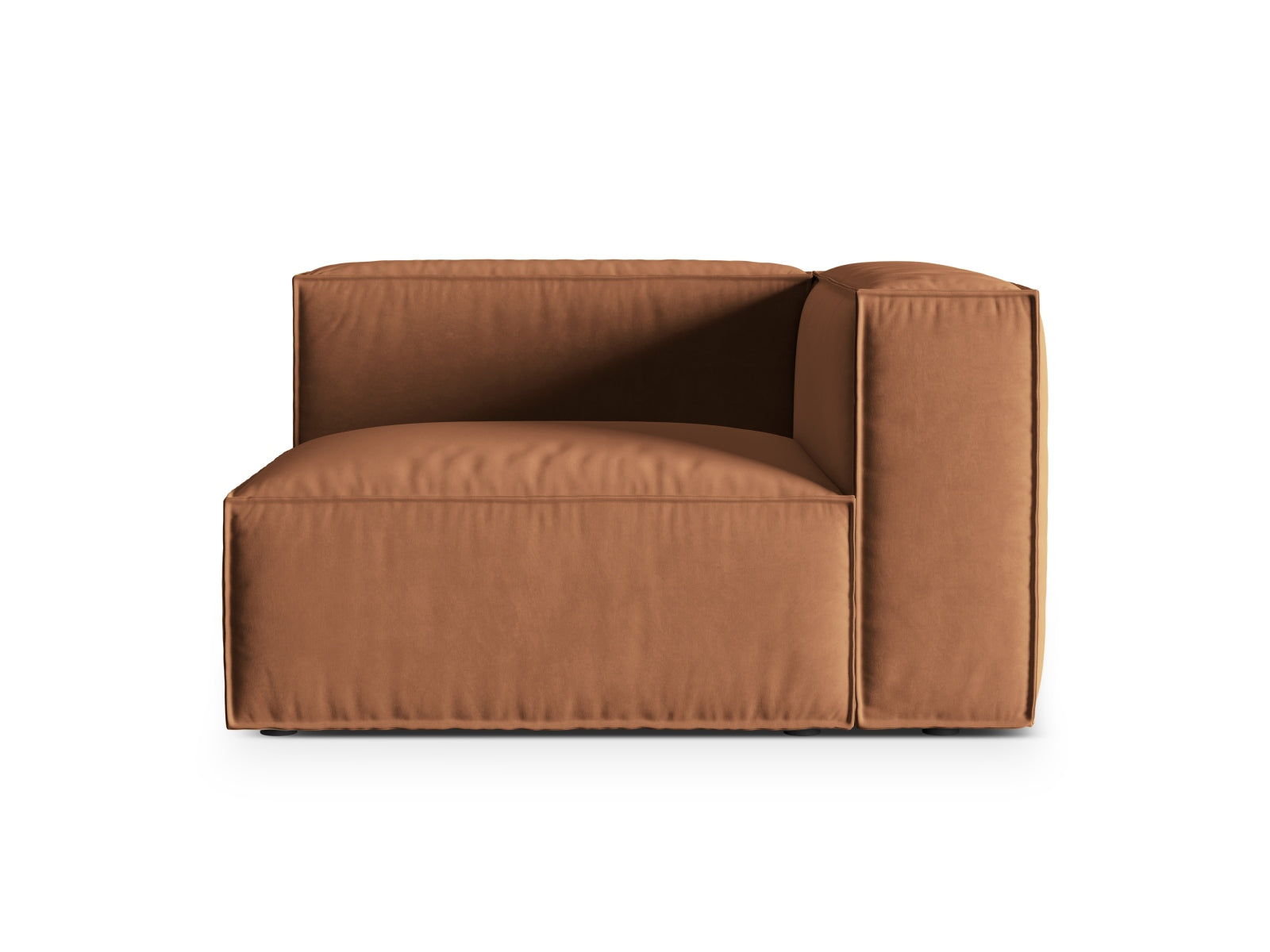 Nuria Velour Modular Sofa rechts 1 Sitzer in Honey präsentiert im Onlineshop von KAQTU Design AG. Modulares Sofa ist von Micadoni