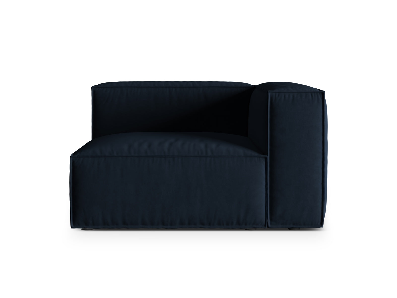 Nuria Velour Modular Sofa rechts 1 Sitzer in Dark Blue präsentiert im Onlineshop von KAQTU Design AG. Modulares Sofa ist von Micadoni