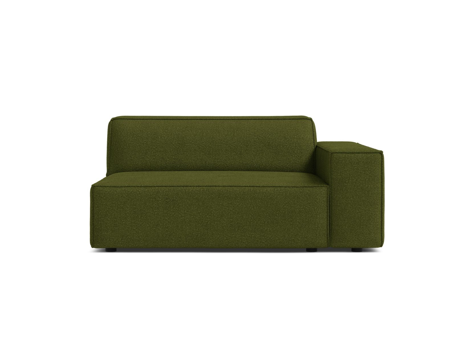 Stylisches 1-Sitzer Modul Rechts Jodie in tiefem Olivgrün, perfekt für kreative Sofa-Kombinationen und modernes Wohndesign.