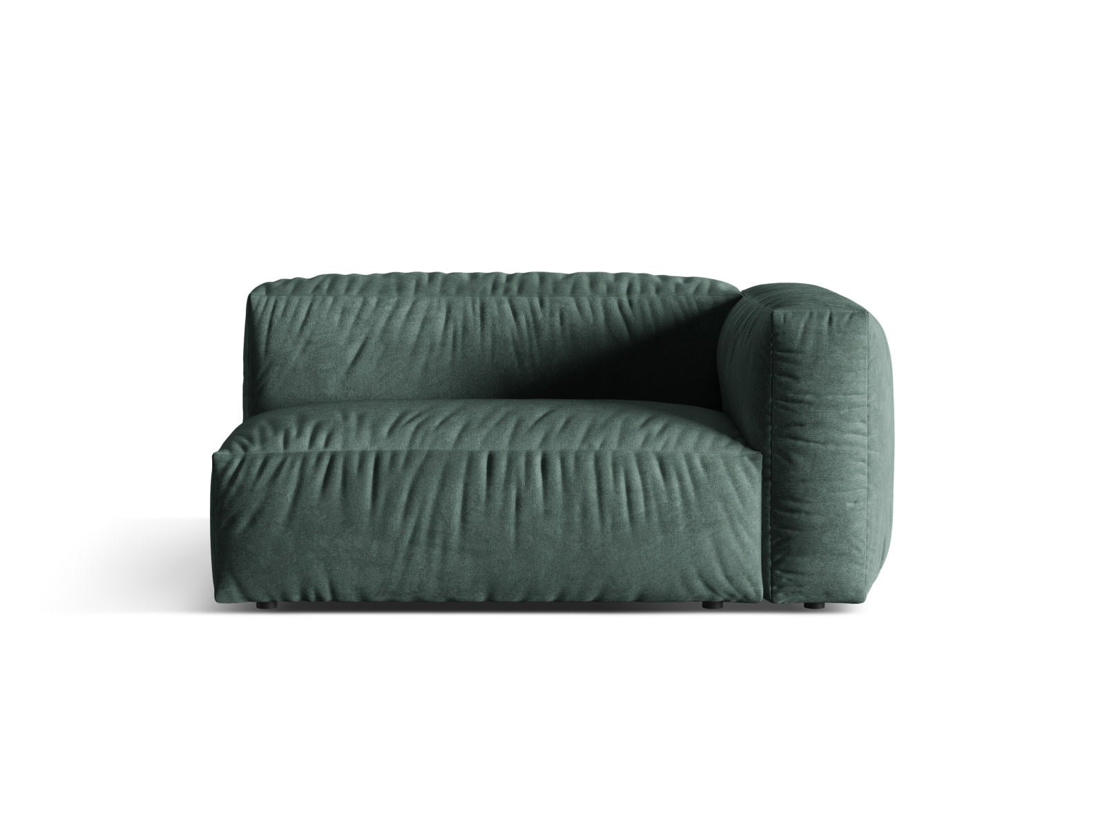 Martina Velour Modul rechts 1 Sitzer in Petrol präsentiert im Onlineshop von KAQTU Design AG. Modulares Sofa ist von Micadoni
