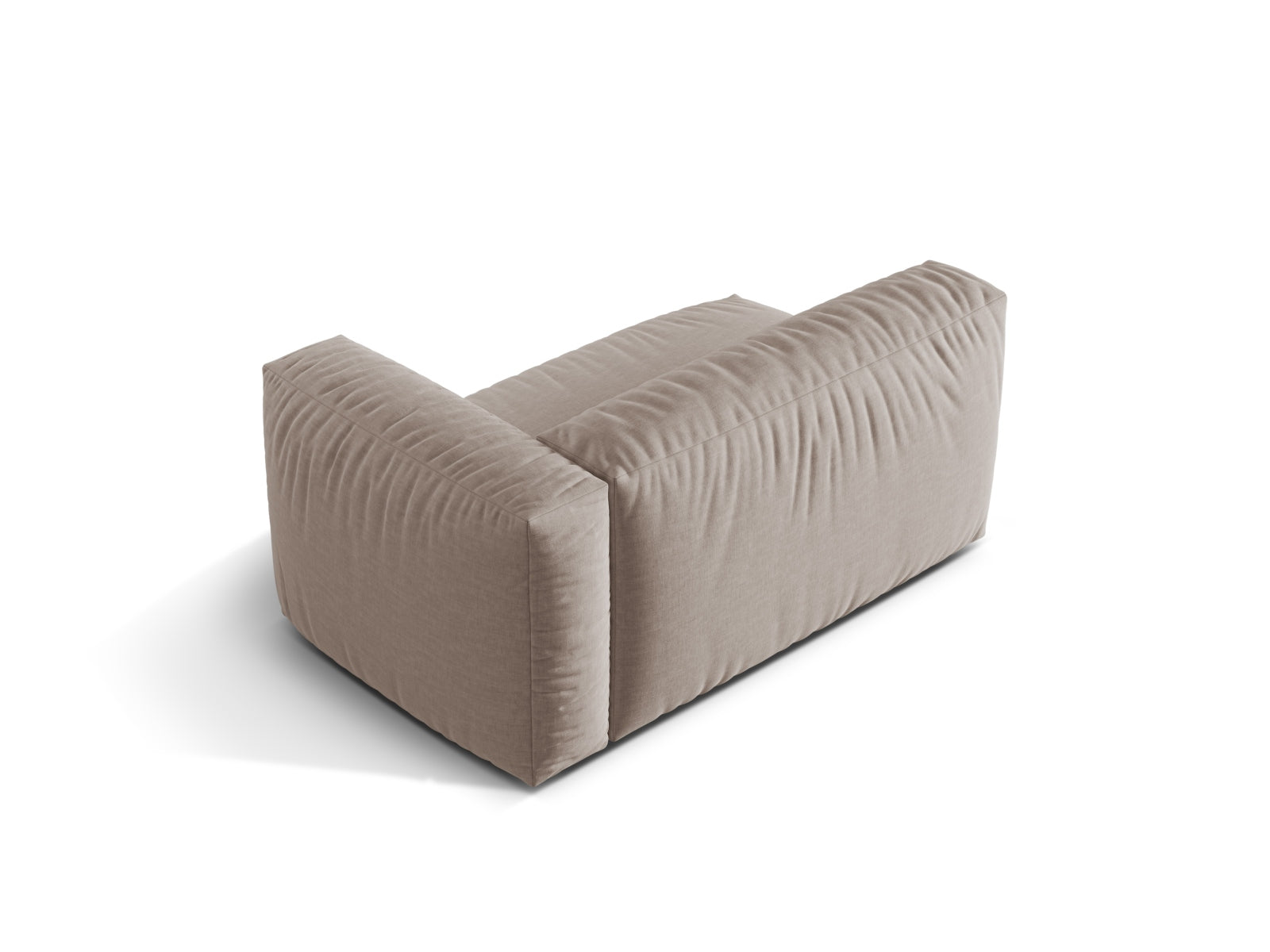 Stylischer rechter 1-Sitzer Martina Modul in edlem Dunkelbeige, perfekt für moderne Wohnräume und flexible Einrichtungsideen.