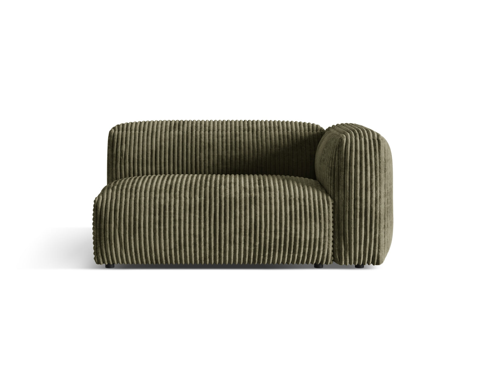 Stylischer 1-Sitzer Martina Modul in Moss Green-Tilia, perfekt für moderne Wohnkonzepte und gemütliche Entspannungsecken.