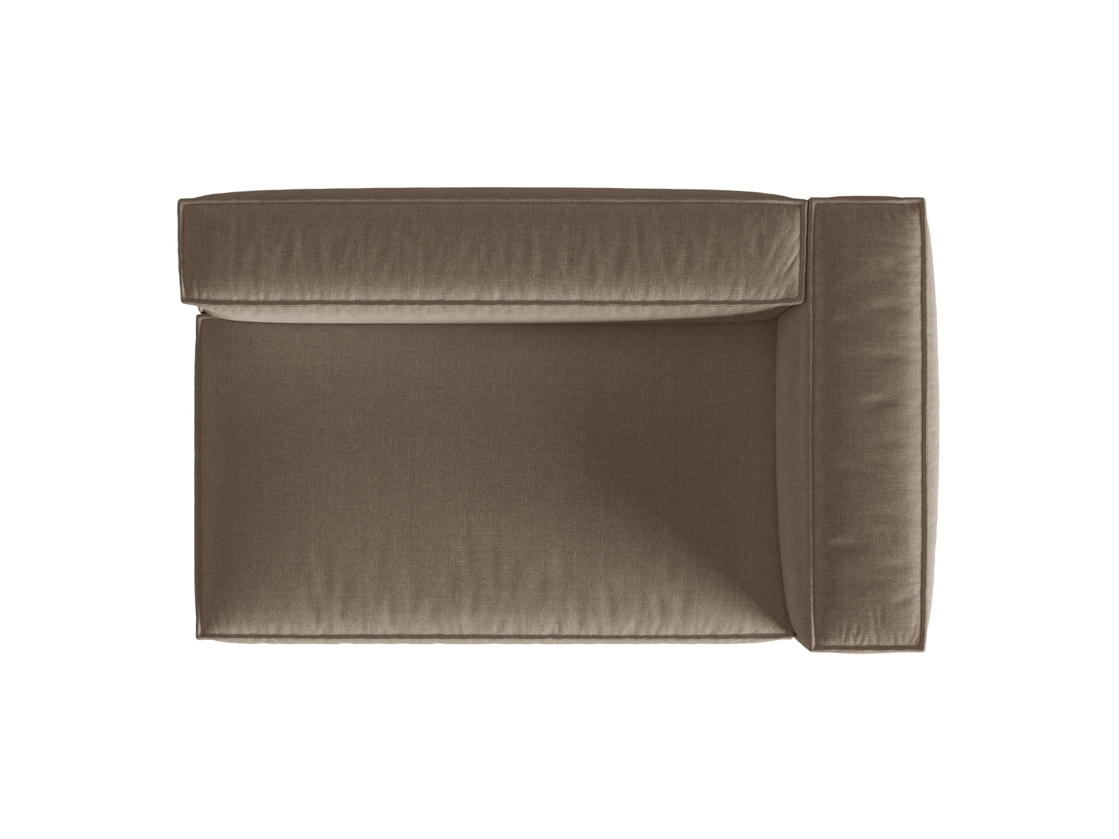 Modulares 3-Sitzer Sofa Nuria in stilvollem Cappuccino-Liberty, perfekt für gesellige Abende und zeitgemäße Einrichtung.