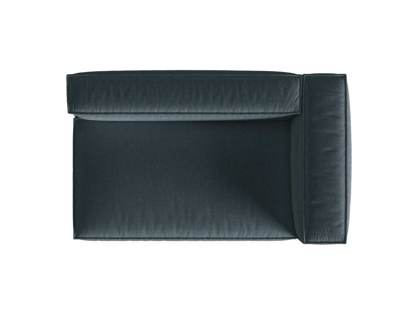 Stilvolles 3-Sitzer Sofa Nuria in kräftigem Petrol, perfekt für zeitgemäße Einrichtung. Modular und anpassungsfähig für jeden Wohnraum.