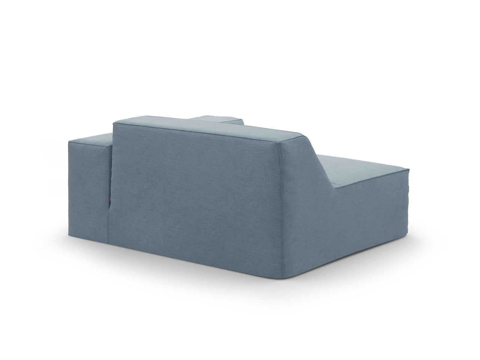 Eleganter rechter 1-Sitzer Jodie Modul von Micadoni in sanftem Blau, ideal für stilvolle und flexible Wohnräume.
